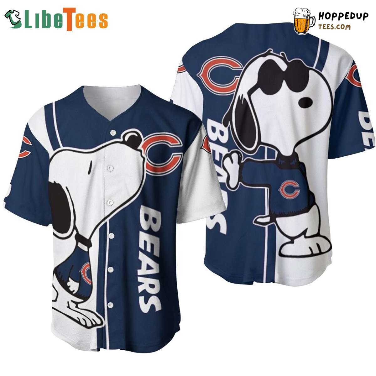 Chicago Bears Baseball Jersey Cute Snoopy And Logo Perfect Gifts For Your Loved Ones Jersey Shirt