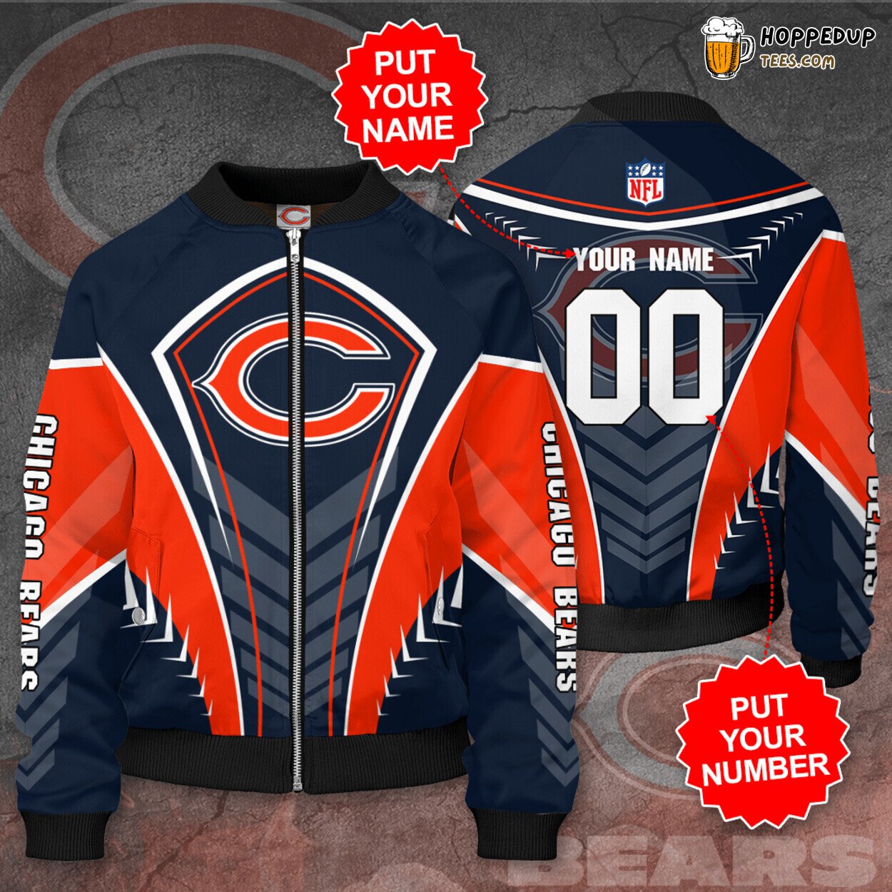 Chicago Bears CB Bomber Jacket Personalized Fan’s Premium Design Choice