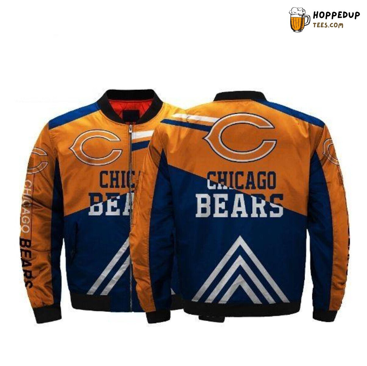 Chicago Bears Men’s Football Bomber Jacket Outerwear Gift Coat