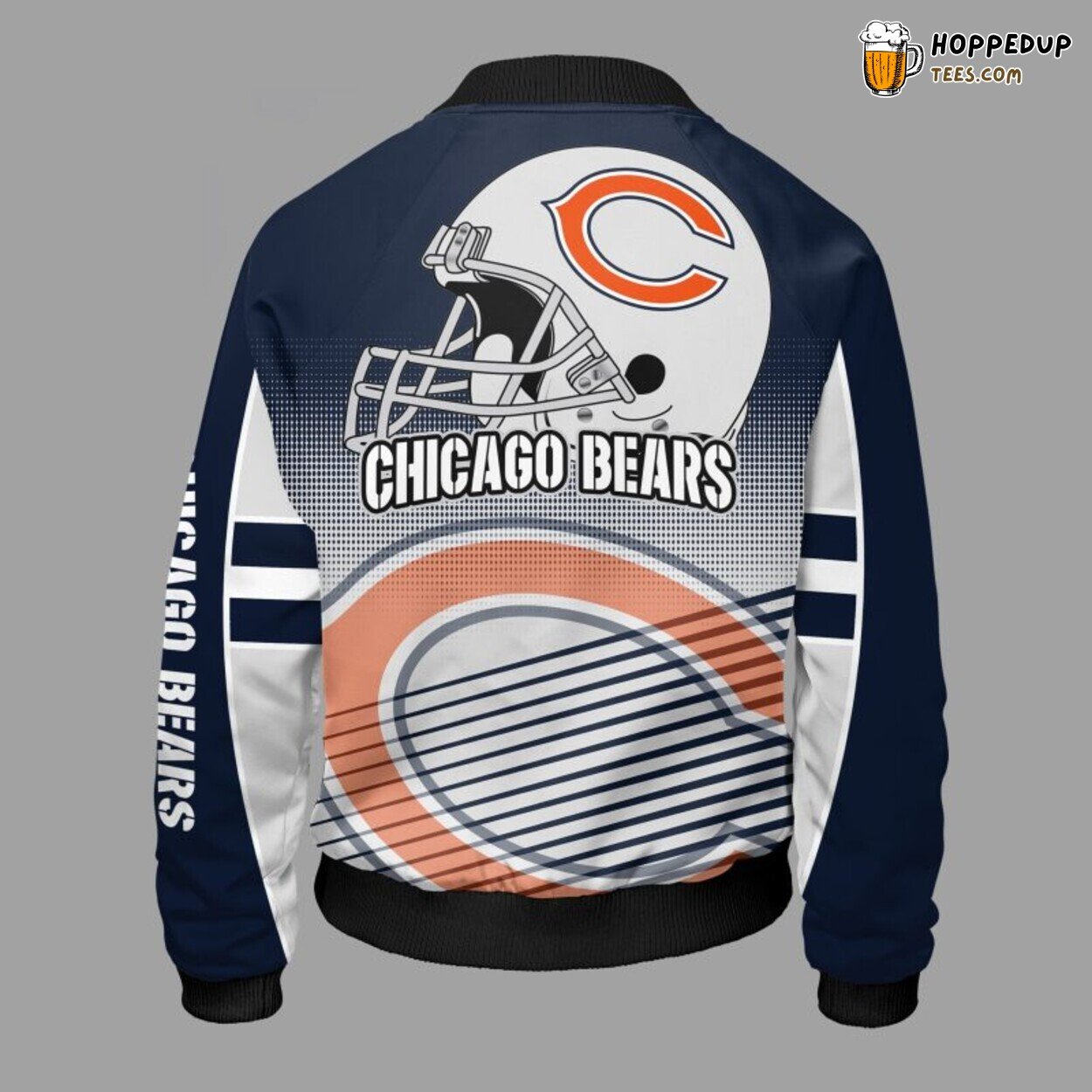 Chicago Bears NFL Blue Bomber Jacket Distinctive Stylish Look