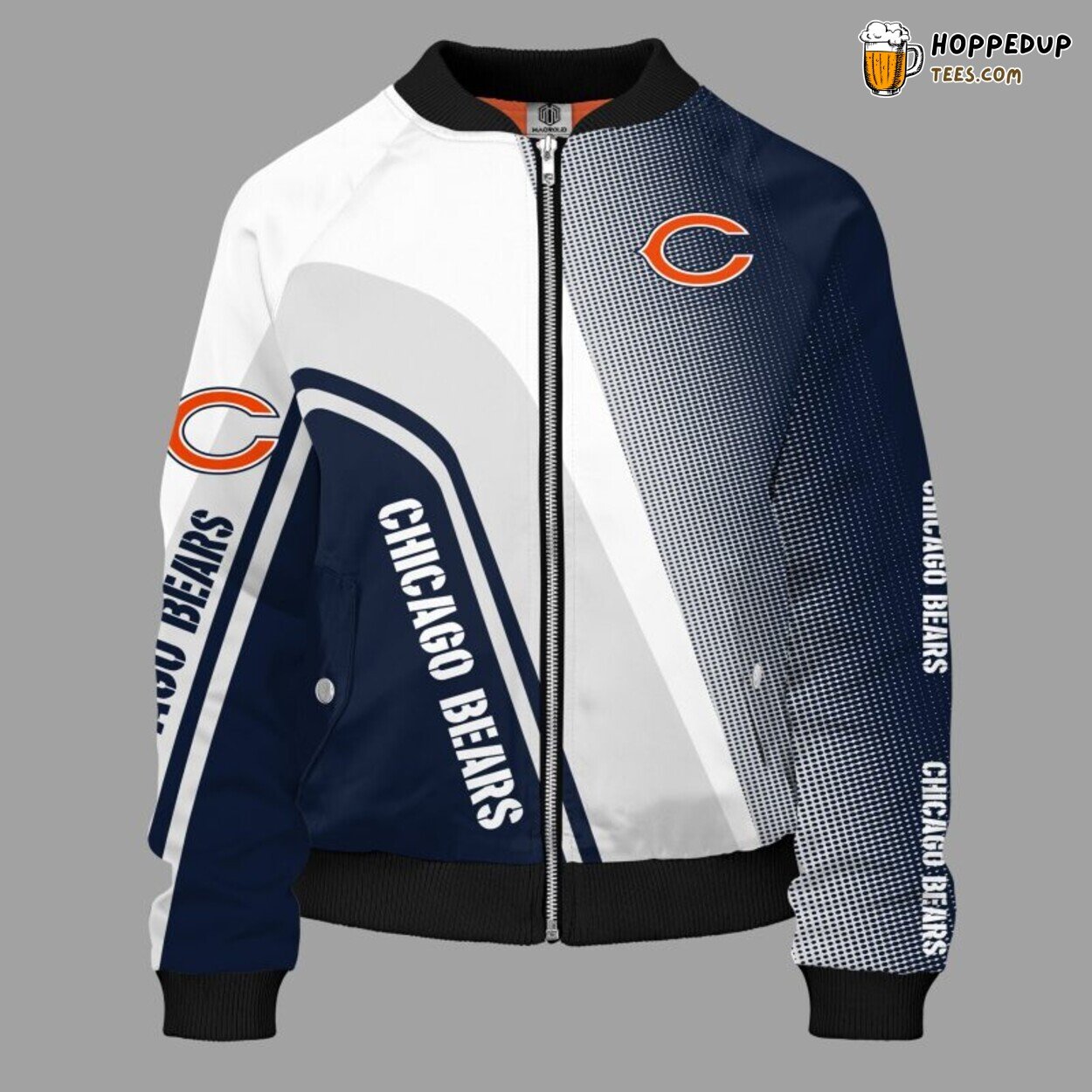 Chicago Bears NFL Blue Unisex Bomber Jacket Distinctive Style