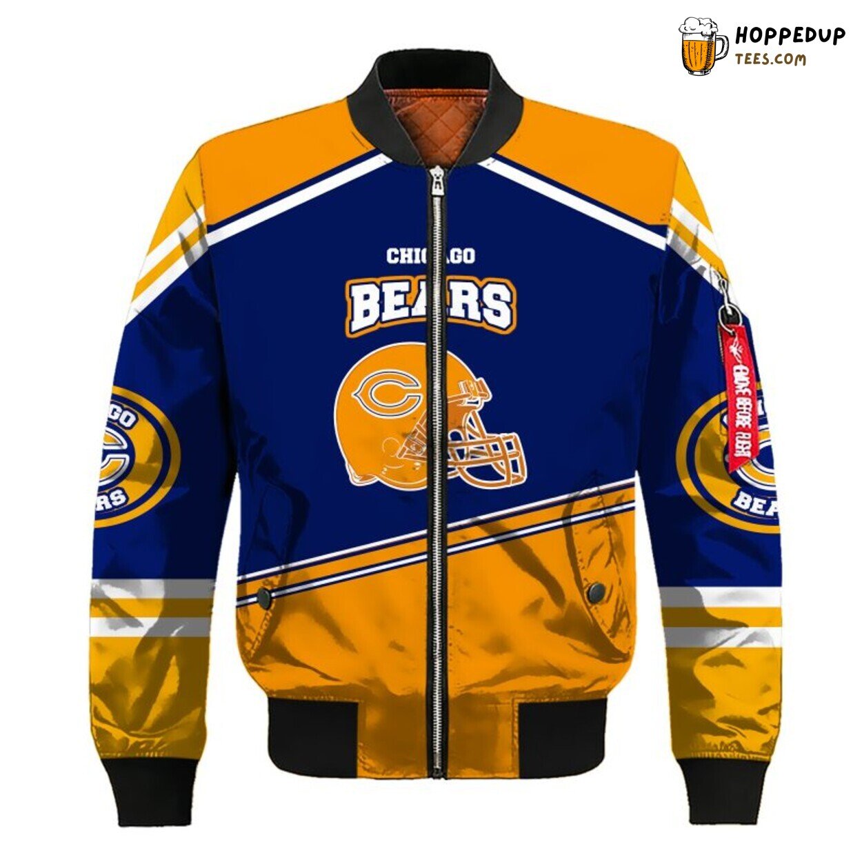 Chicago Bears NFL Orange Blue Bomber Jacket Distinct Stylish Design
