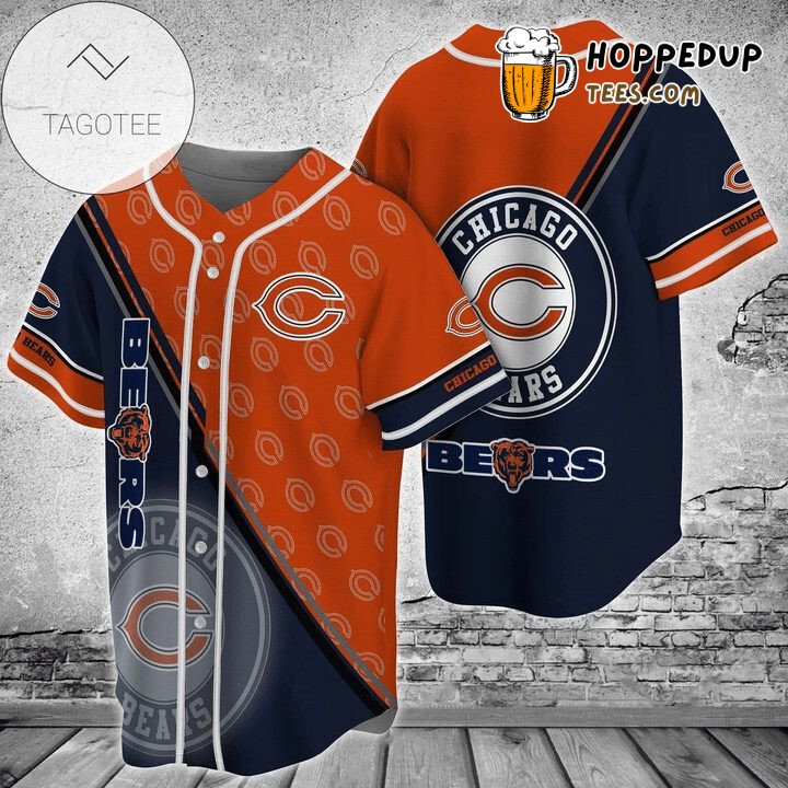 Chicago Bears Orange Blue Unisex Baseball Jersey Windy City Pride
