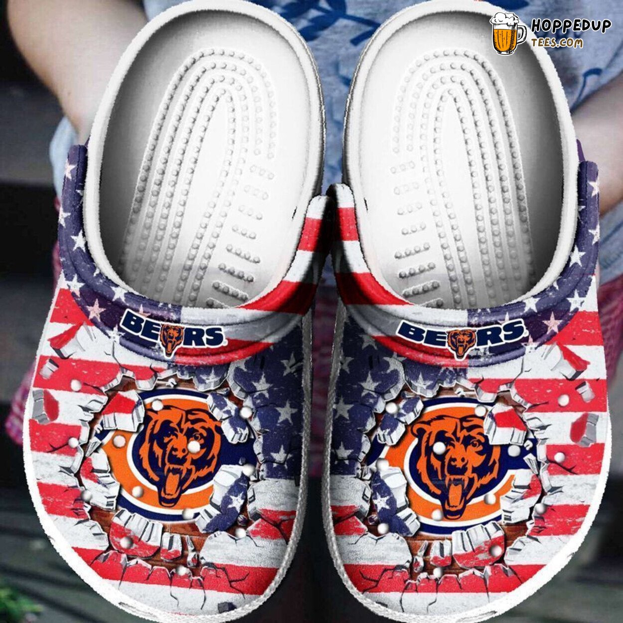 Chicago Bears Themed Comfortable Unique Design NFL Clog Shoes
