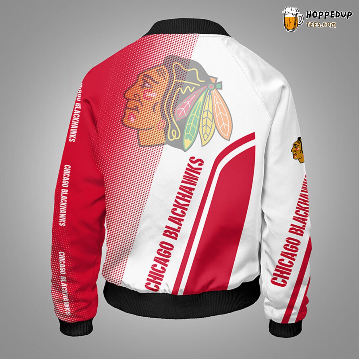 Chicago Blackhawks NHL Red Distinct Bomber Jacket Unique Stylish Design Look