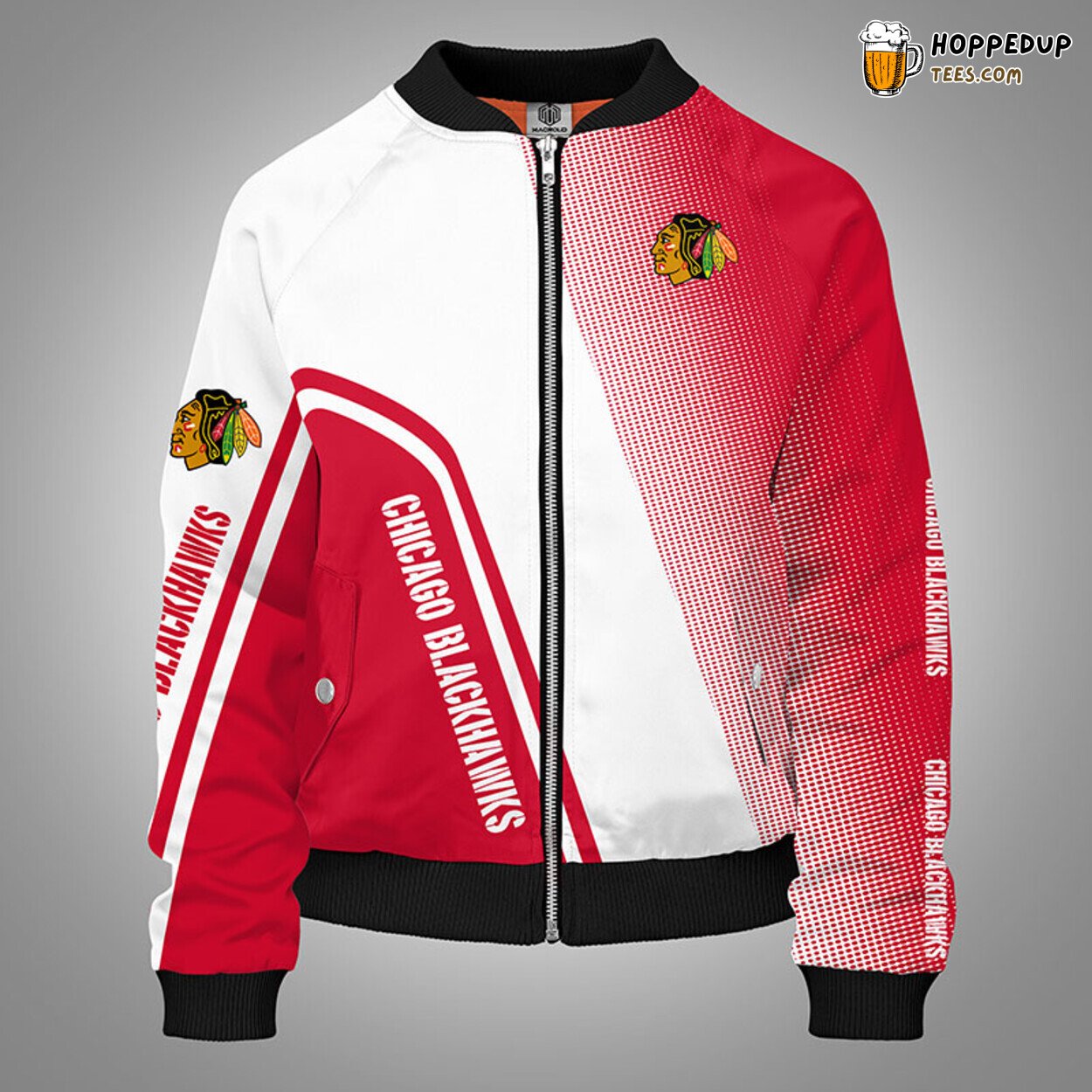 Chicago Blackhawks NHL Red Distinct Bomber Jacket Unique Stylish Design Look