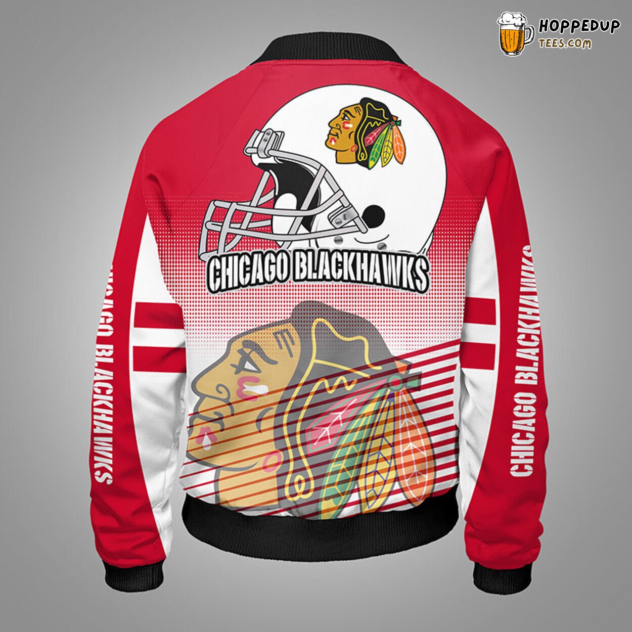 Chicago Blackhawks NHL Red Unisex Bomber Jacket Unique Stylish Themed Design