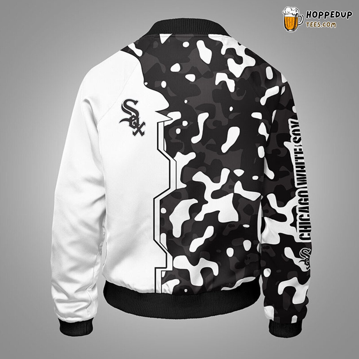 Chicago White Sox MLB Camouflage Black Unique Bomber Jacket Design