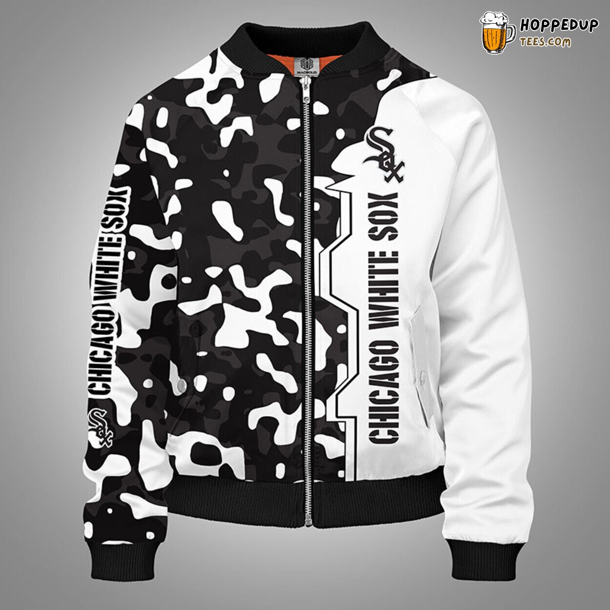 Chicago White Sox MLB Camouflage Black Unique Bomber Jacket Design