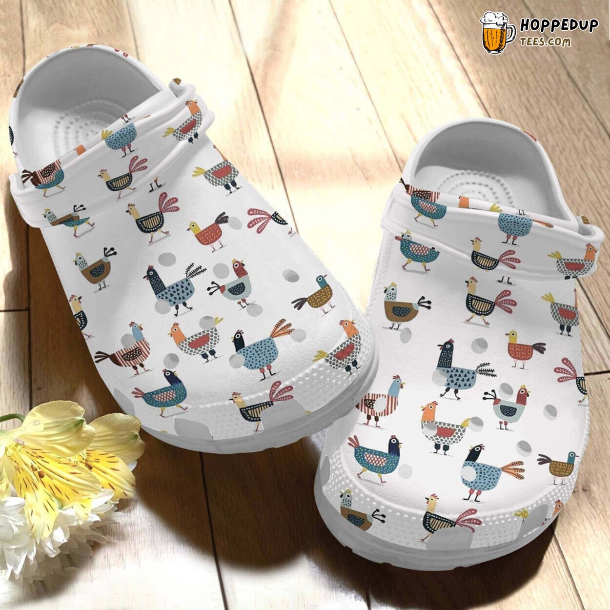 Chicken Art Funny Gift Comfortable Rubber Clogs Poultry Lover