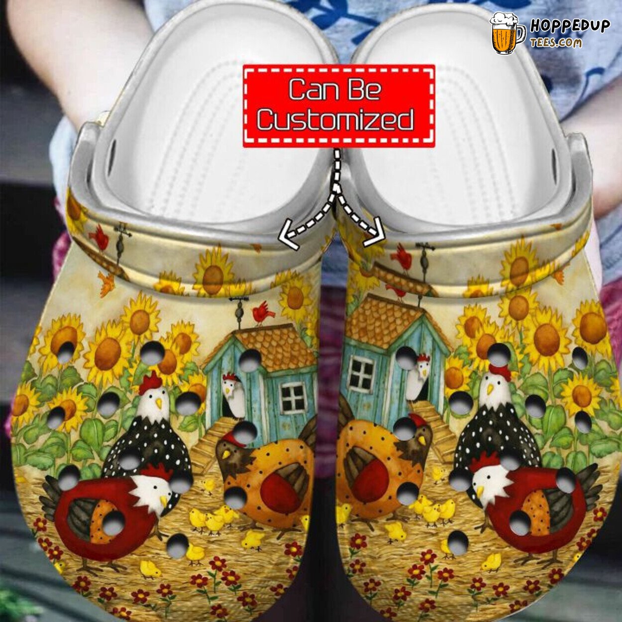 Chicken Beautiful Themed Comfortable Unique Stylish Design Clog Shoes