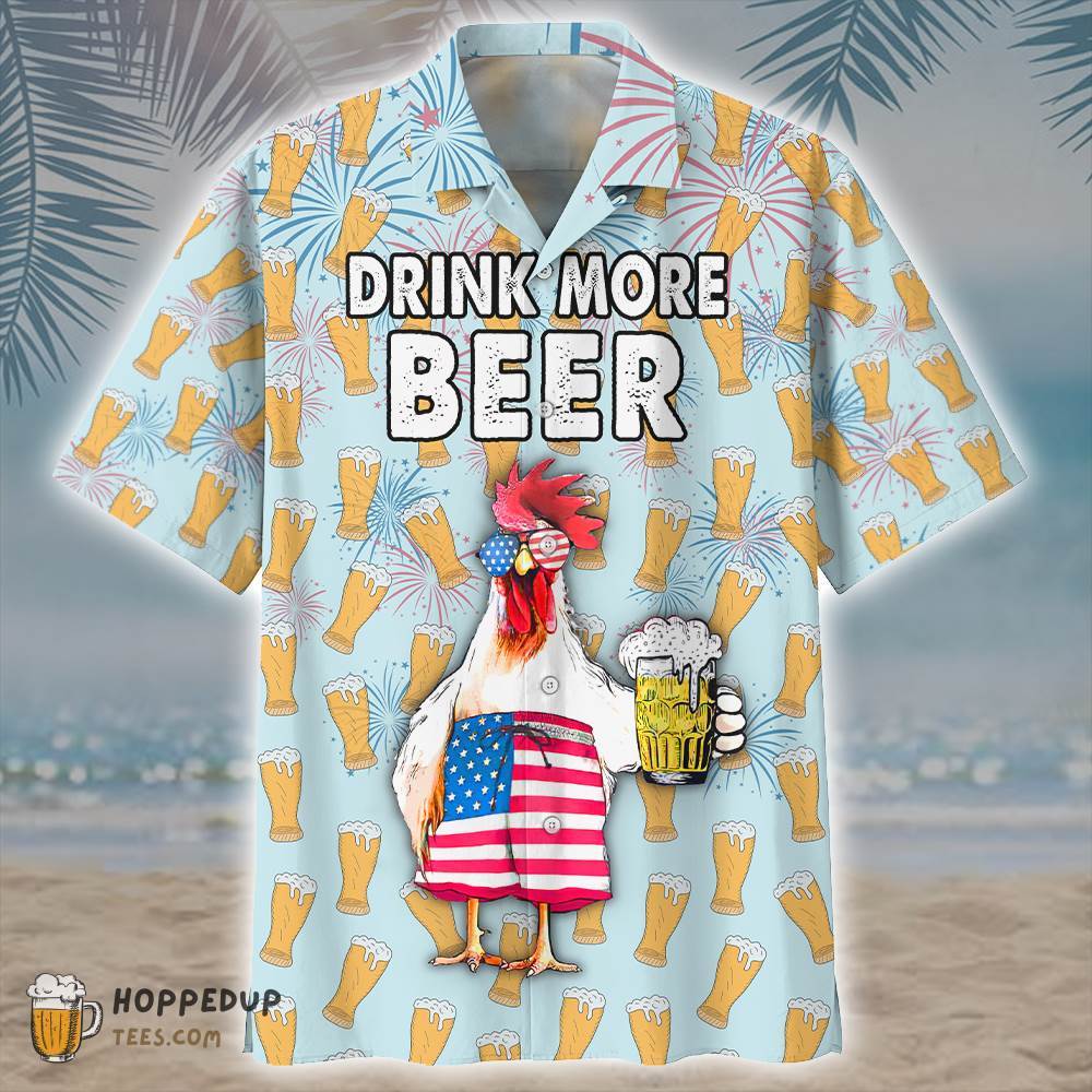 Chicken Beer Hawaiian Shirt