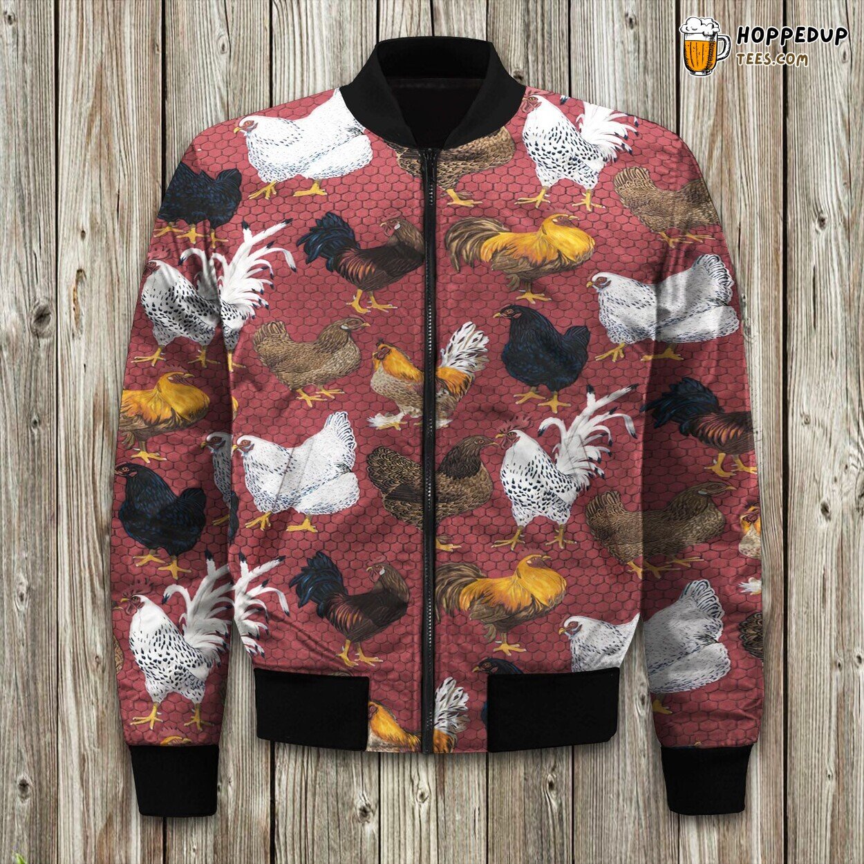 Chicken Breed Rooster Bomber Jacket