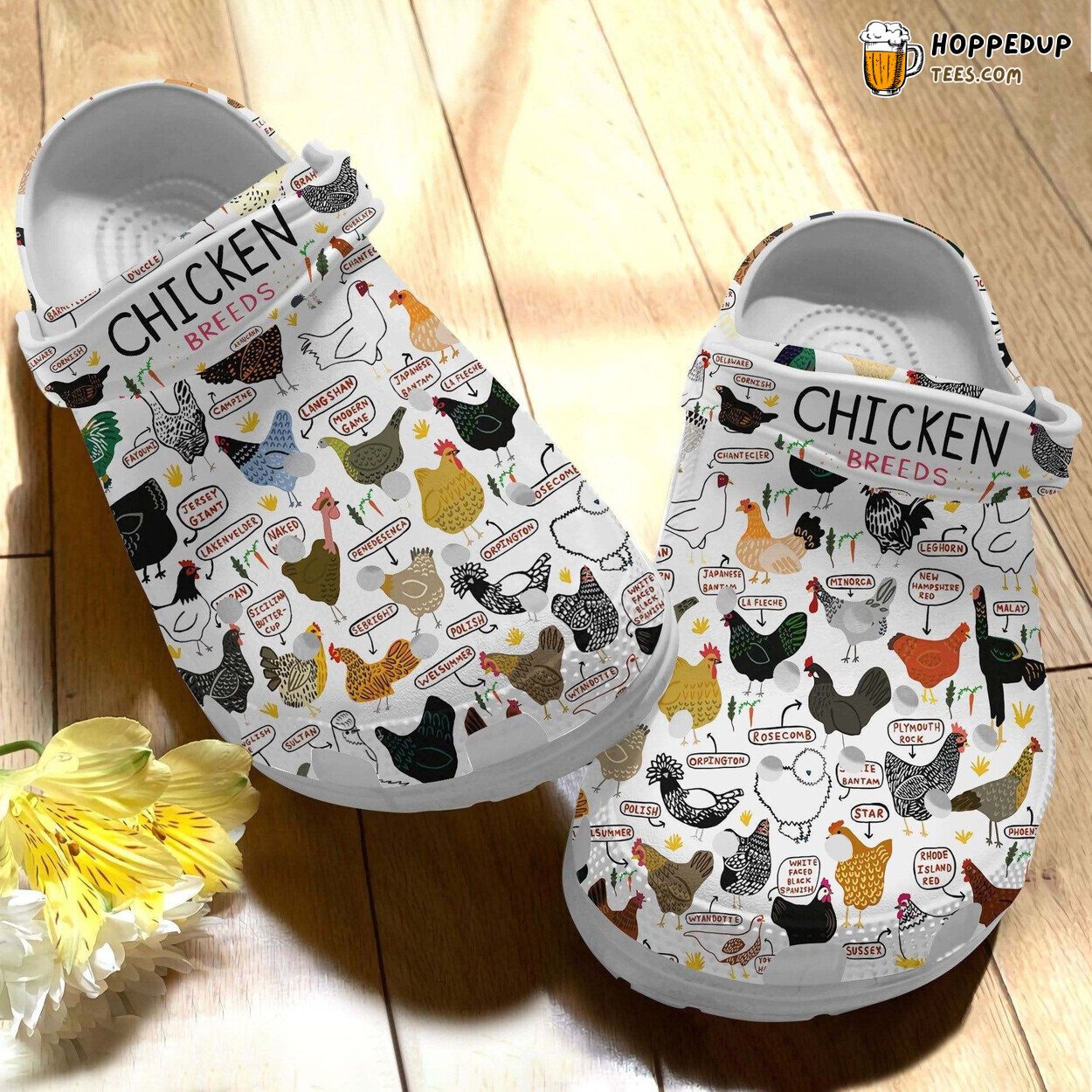 Chicken Breeds Cartoon Design Croc Shoes Gift For Niece Daughter Unique Style
