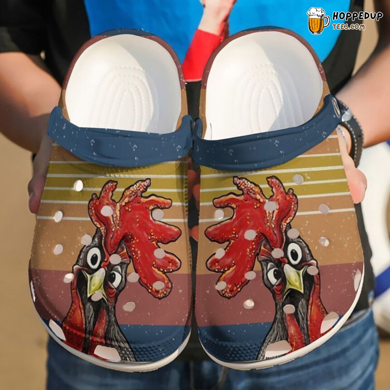 Chicken Crazy Chick Themed Classic Comfortable Clogs Shoes Unique Farm Style