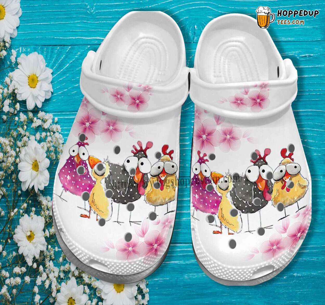 Chicken Funny Cherry Flower Theme Shoes Women Mother’s Day Farm Girl