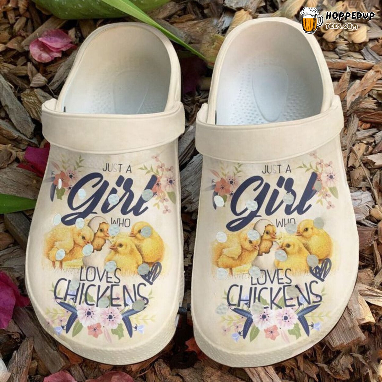 Chicken Just A Girl Who Loves Classic Comfortable Clogs Shoes