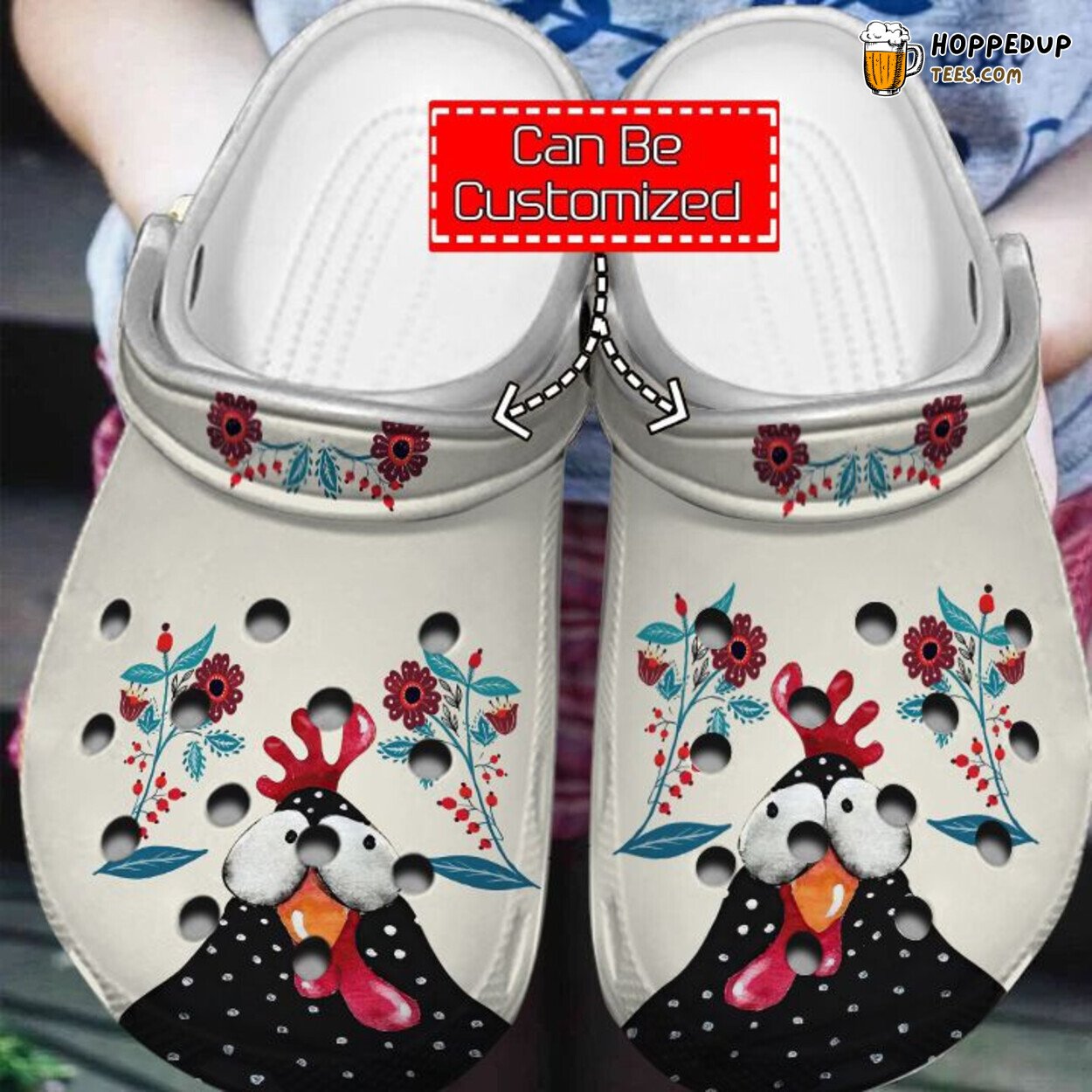 Chicken Personalized Beautiful Design Comfortable Clog Shoes for Poultry Fans