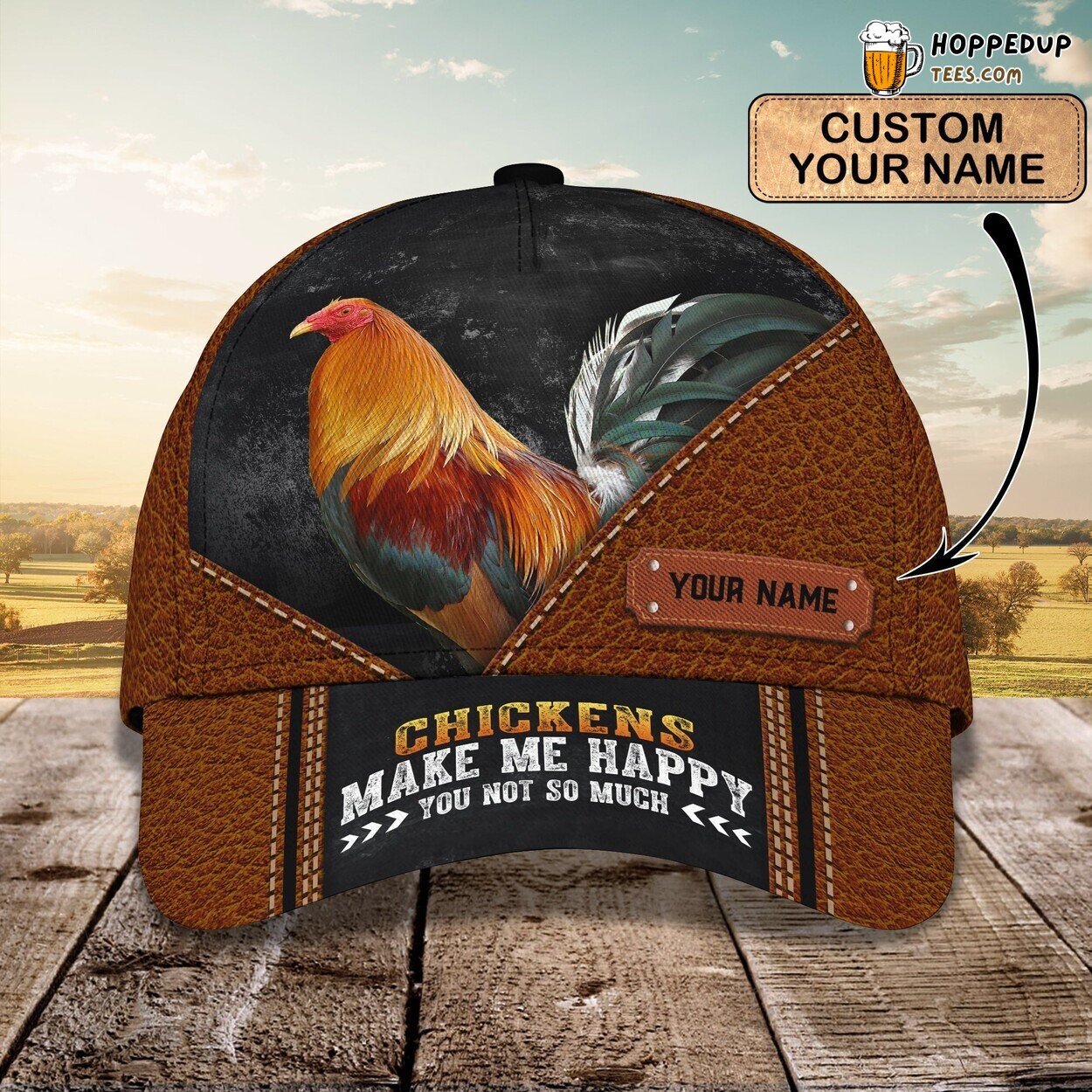 Chickens Bring Joy 3D Classic Cap Personalized Unique Design Name Trend