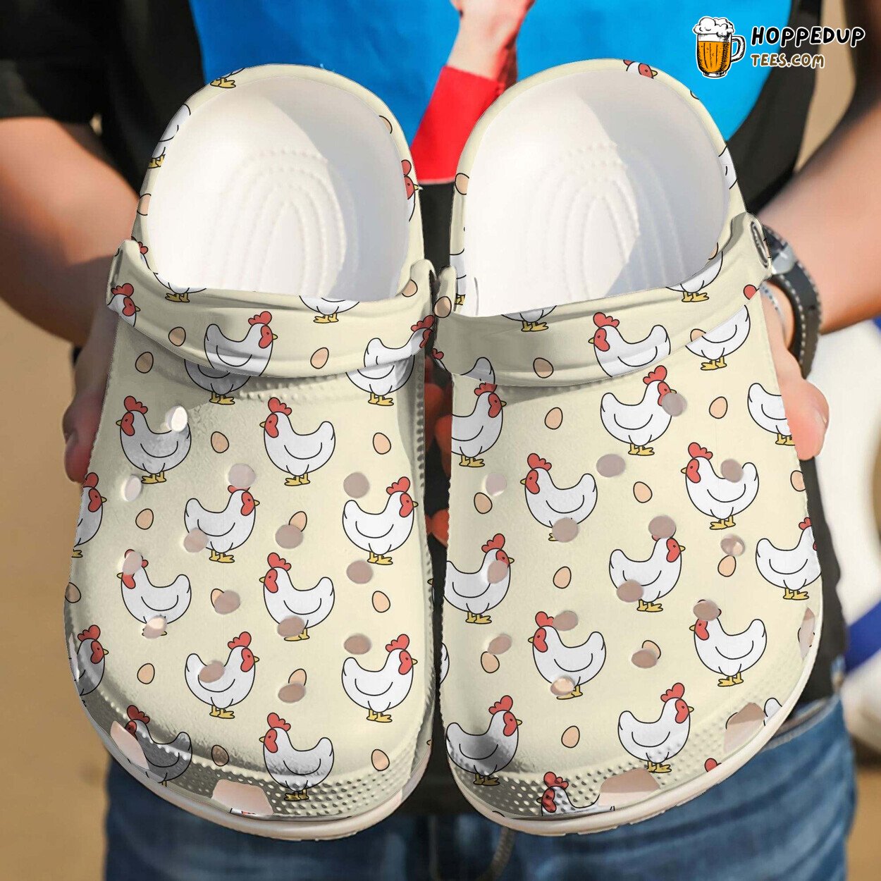 Chickens Eggs Cartoon Chicken Themed Crocbland Clog Gift Shoes