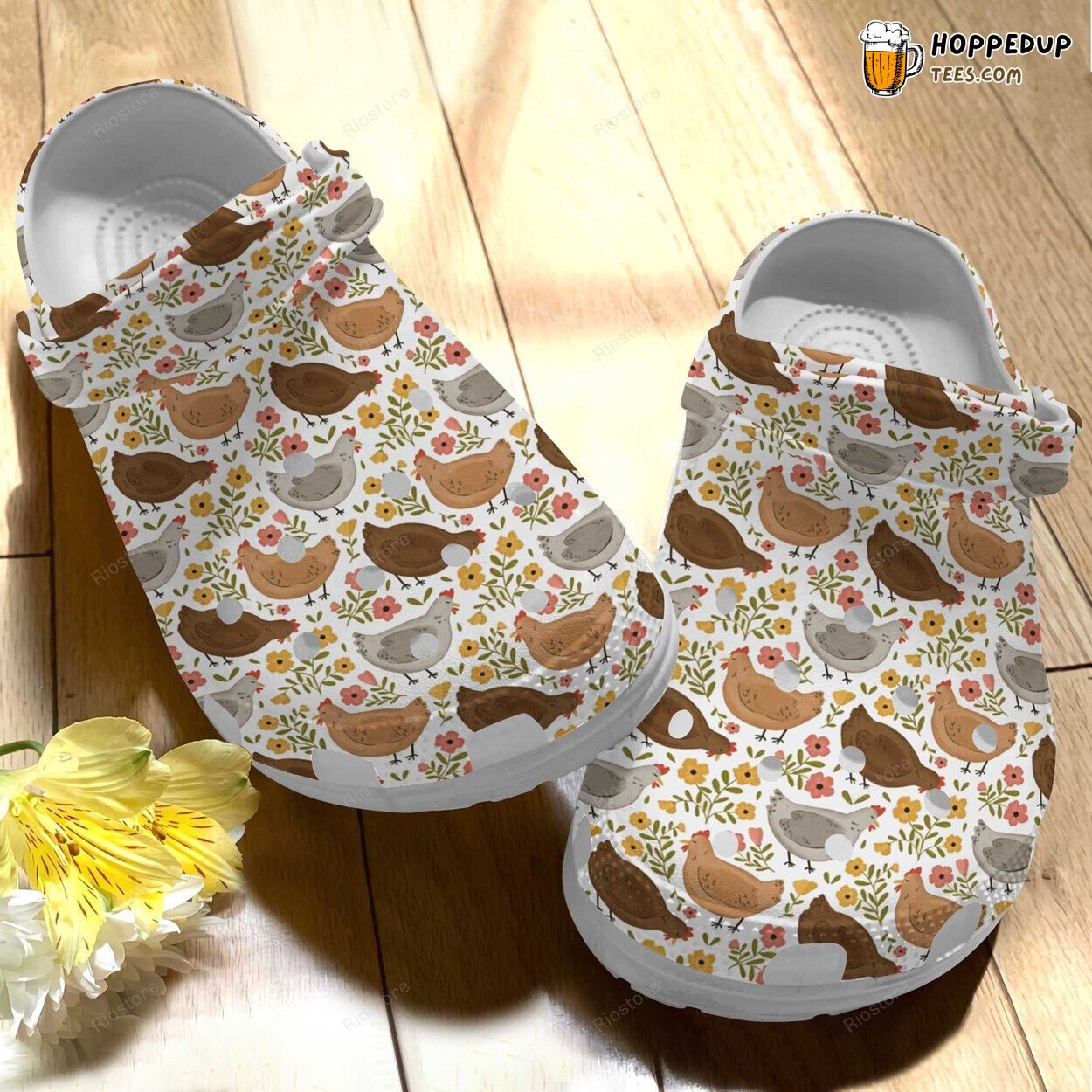 Chickens Garden Mother Day Flower Shoes Crocbland Clog Gift Mom