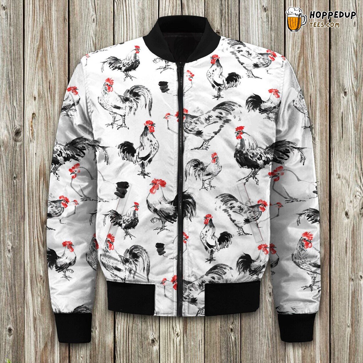 Chickens Rooster Chicken Bomber Jacket