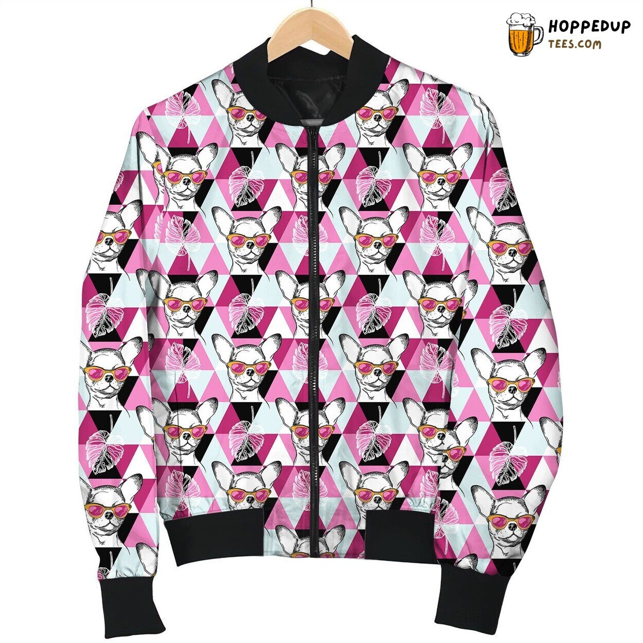 Chihuahua Cool Grass Bomber Jacket