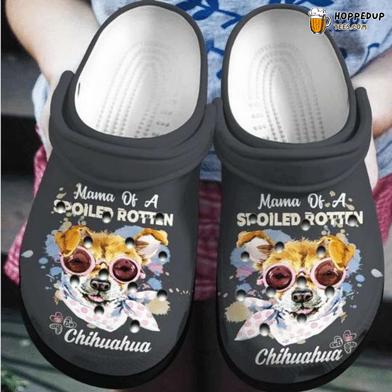 Chihuahua Face Mama Of A Spoiled Rottan Personalized Comfortable Clogs