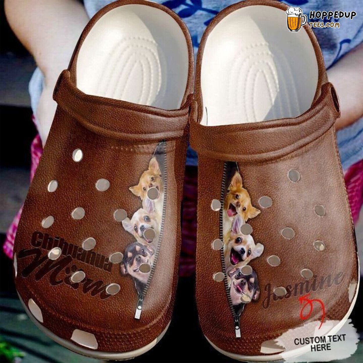 Chihuahua Personalized Animal Themed Comfortable Unique Rubber Clog Shoes
