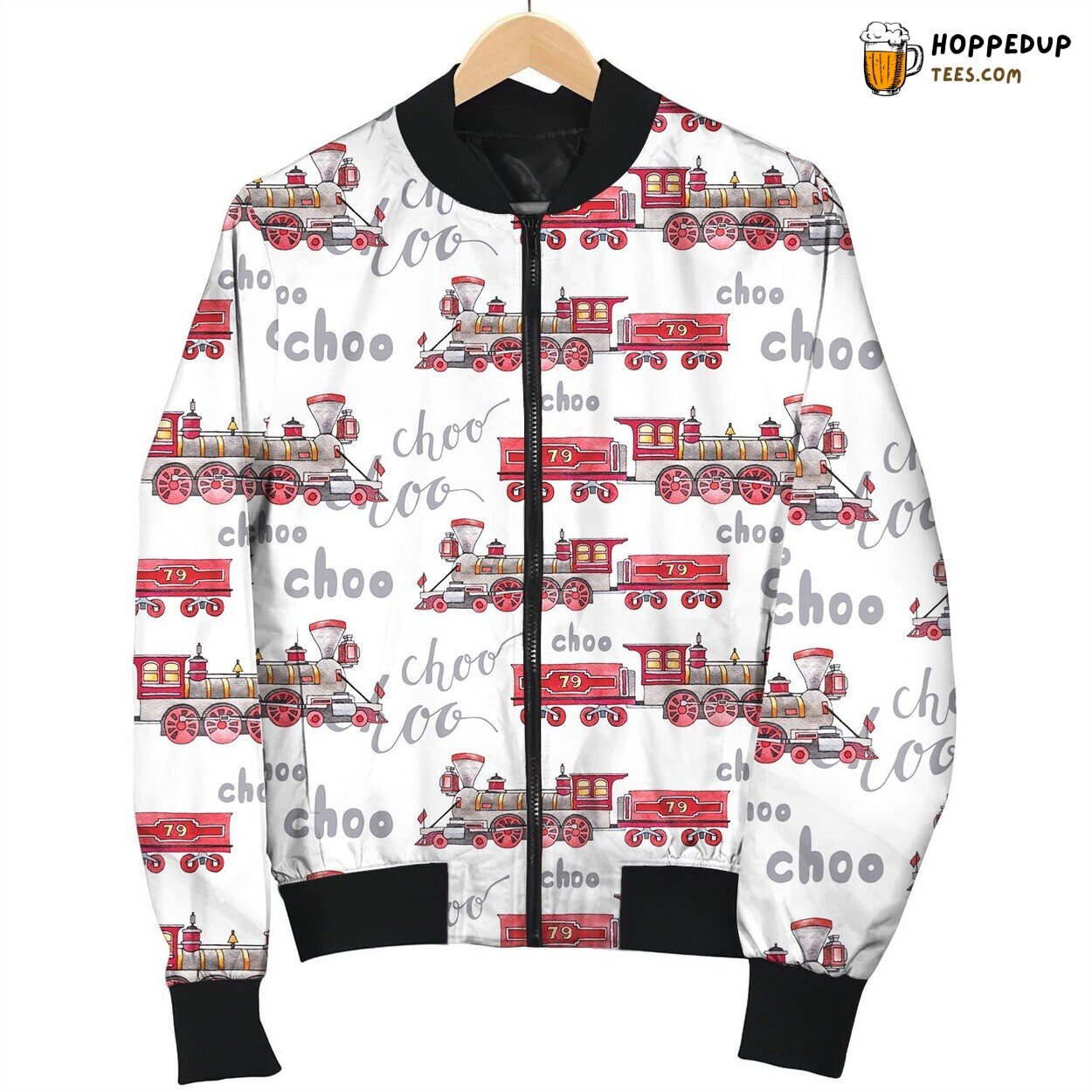 Choo Choo Train Sound Essence Winter Bomber Jacket Rail Melody