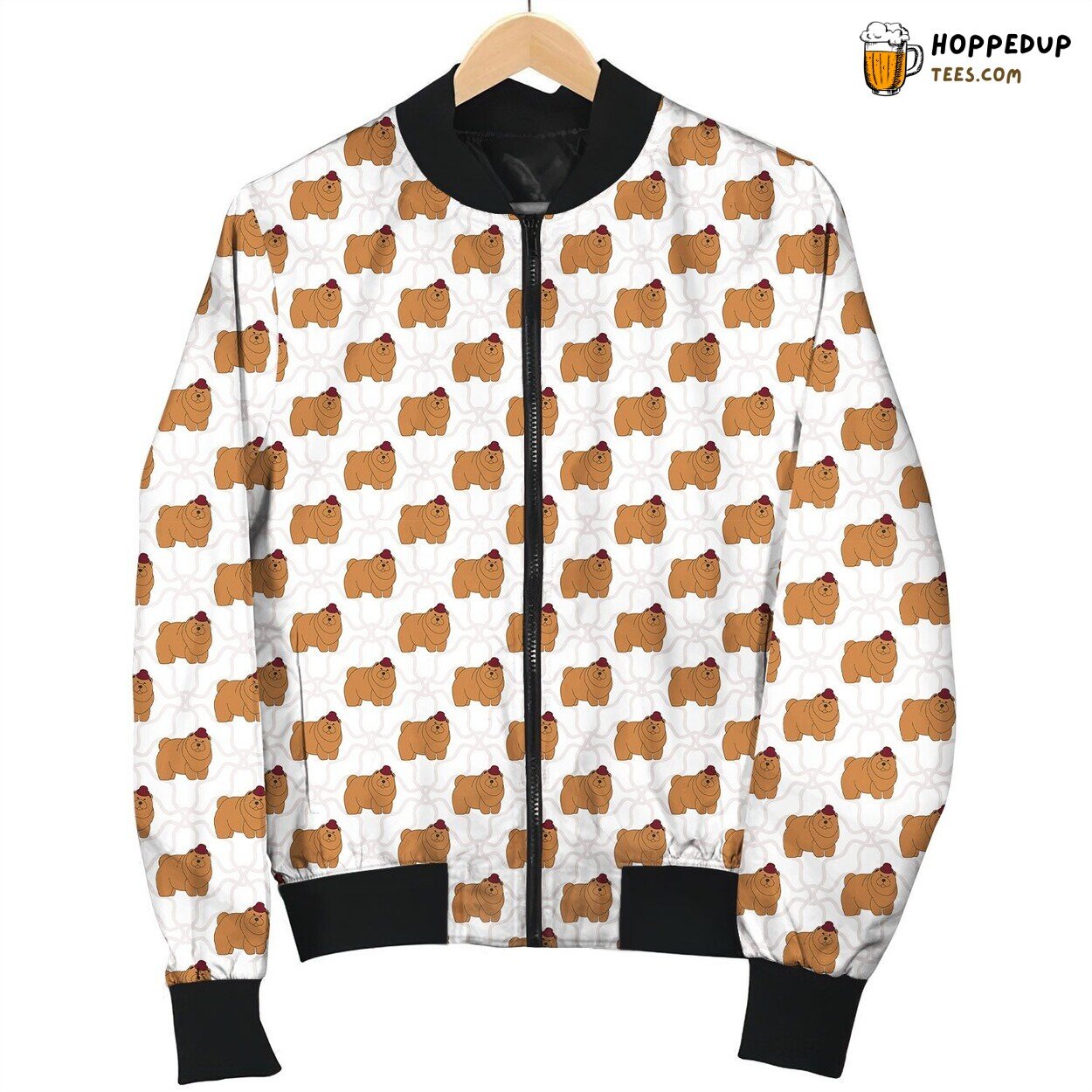 Chow Chow Brow Head Big Paws Bomber Jacket