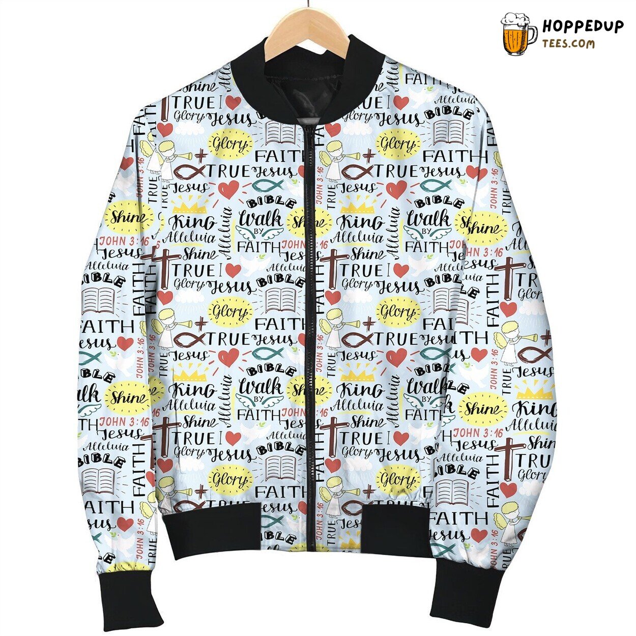 Christian Cross Walk By Faith Bomber Jacket