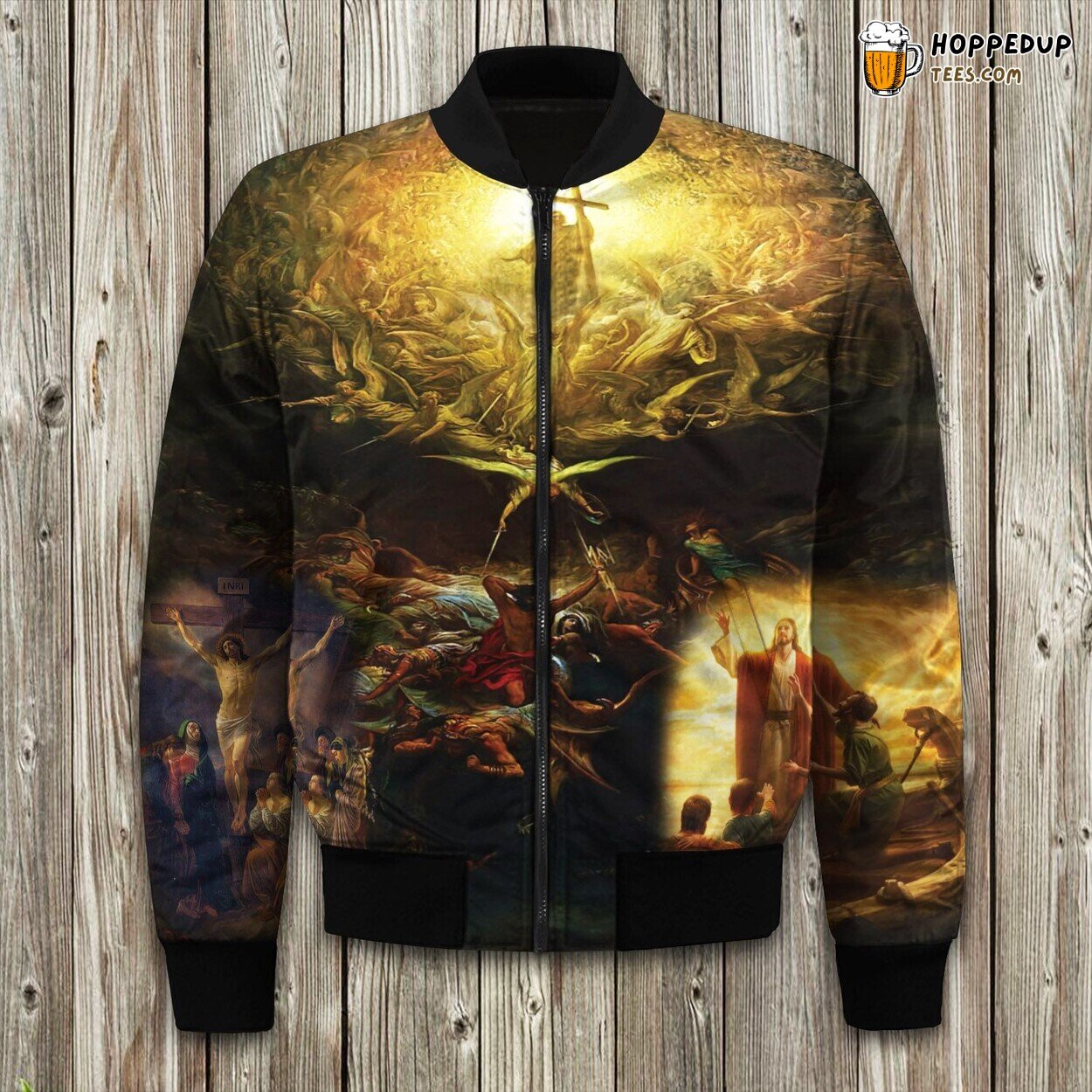 Christian Jesus Image Winter Bomber Jacket Padded Design Quality Comfort