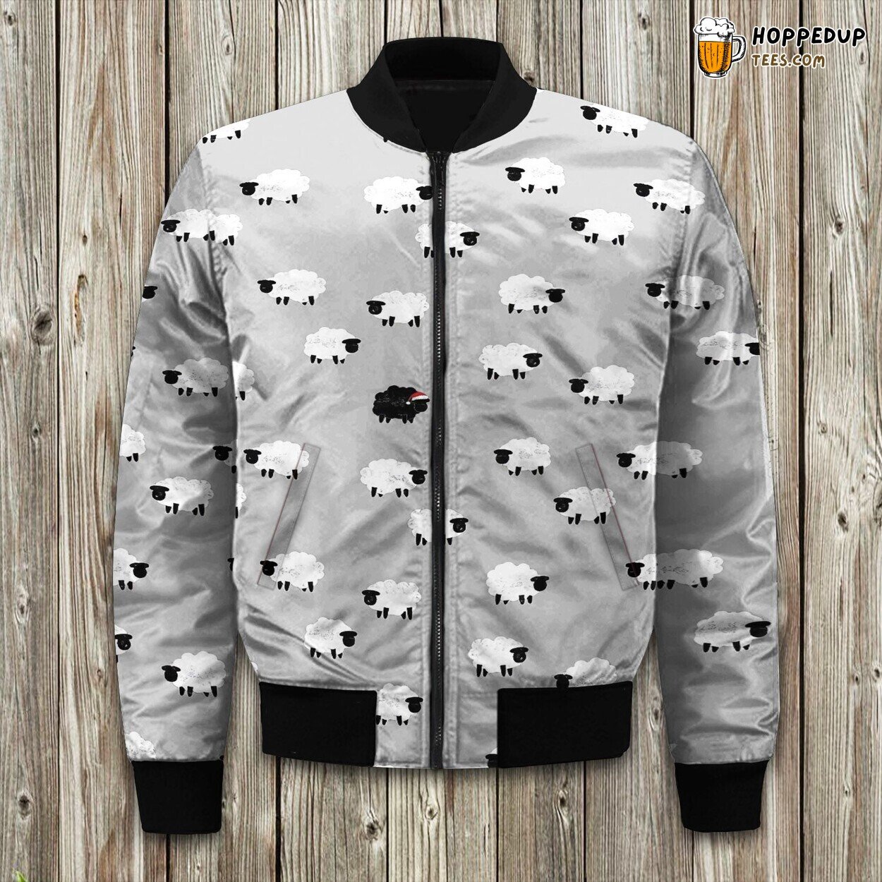 Christmas Black Sheep Bomber Jacket