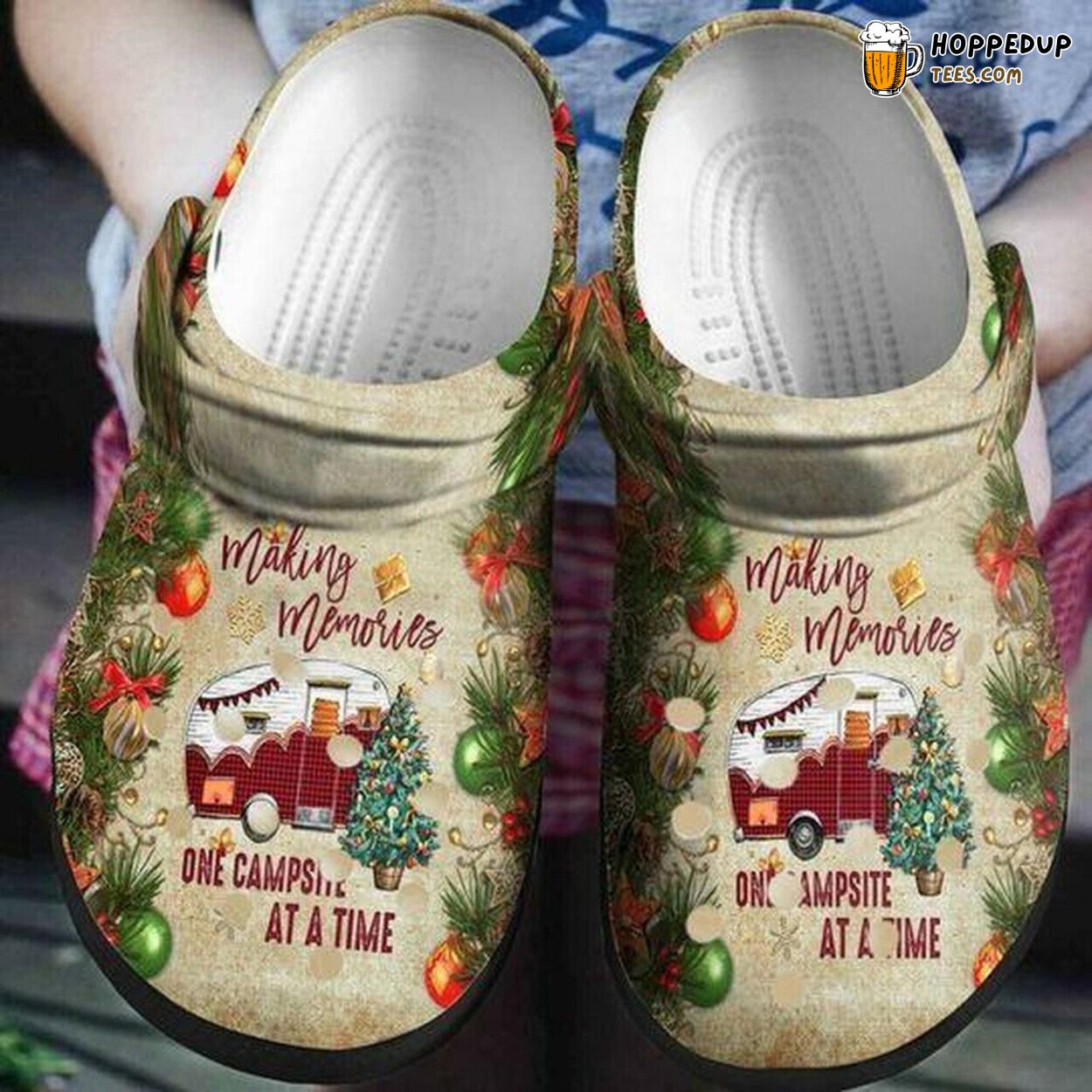Christmas Camper Van Camping Personalized Lover Gift Comfortable Clogs