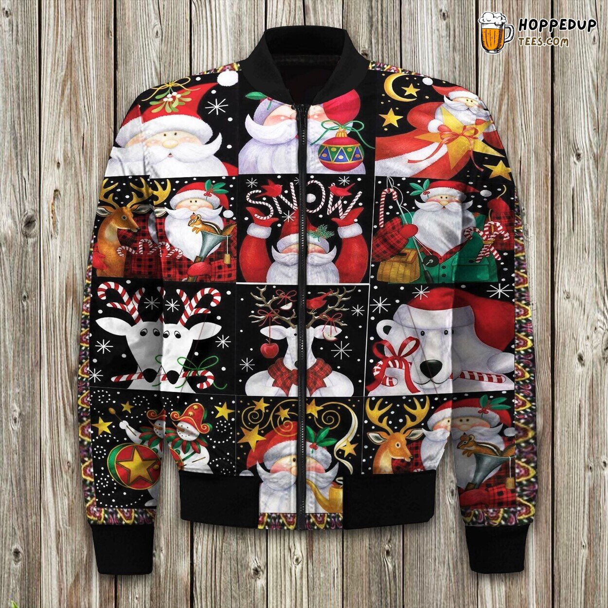 Christmas Celebration Design Winter Bomber Jacket Festive Joy in Every Stitch
