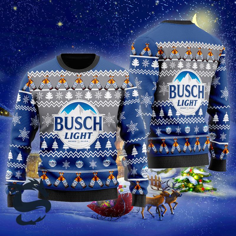 Christmas Cheers With Busch Light Beer Ugly Sweater HU