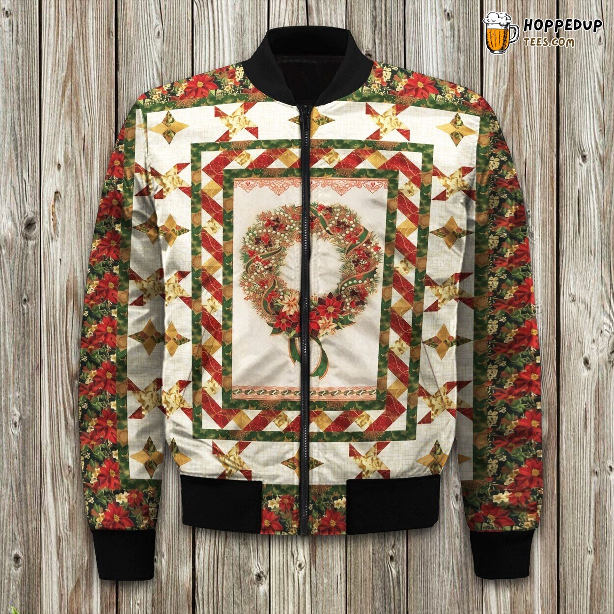Christmas Festive Joy Winter Bomber Jacket Holiday Spirit