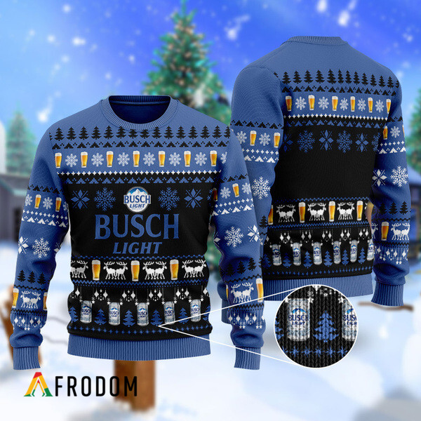 Christmas Geo Pattern Busch Light Ugly Sweater HU