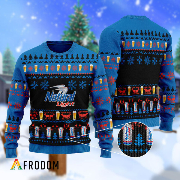 Christmas Geo Pattern Natural Light Ugly Sweater HU