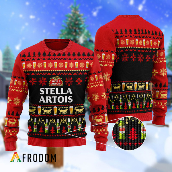Christmas Geo Pattern Stella Artois Ugly Sweater HU