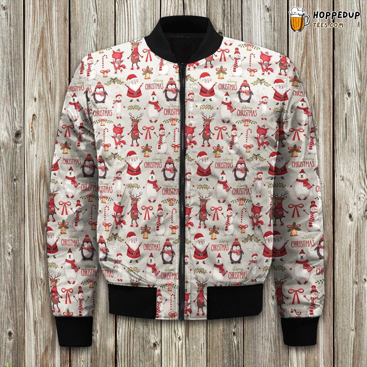 Christmas Gifts Festive Bomber Jacket Celebratory Winter Joy and Warmth