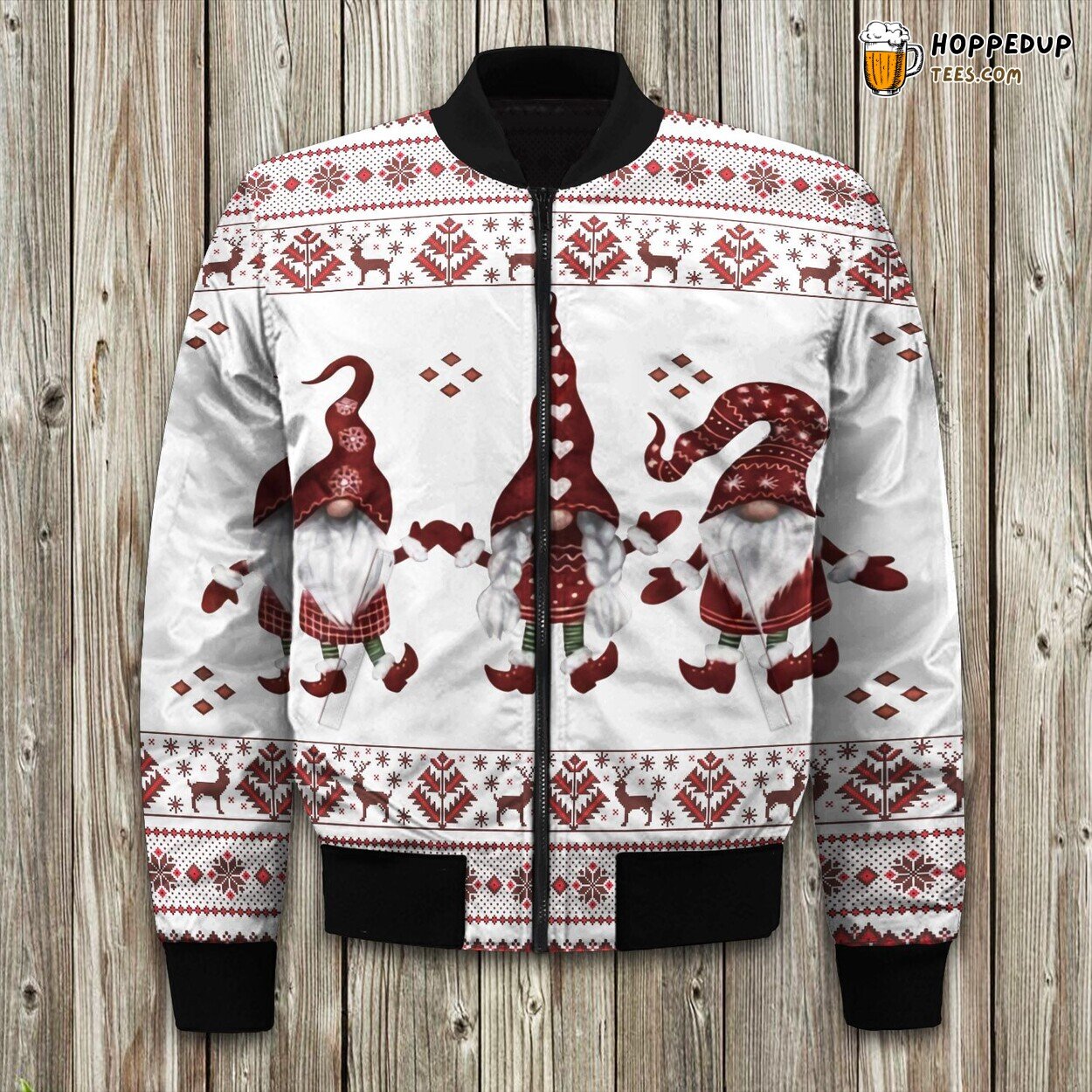 Christmas Gnomes Bomber Jacket