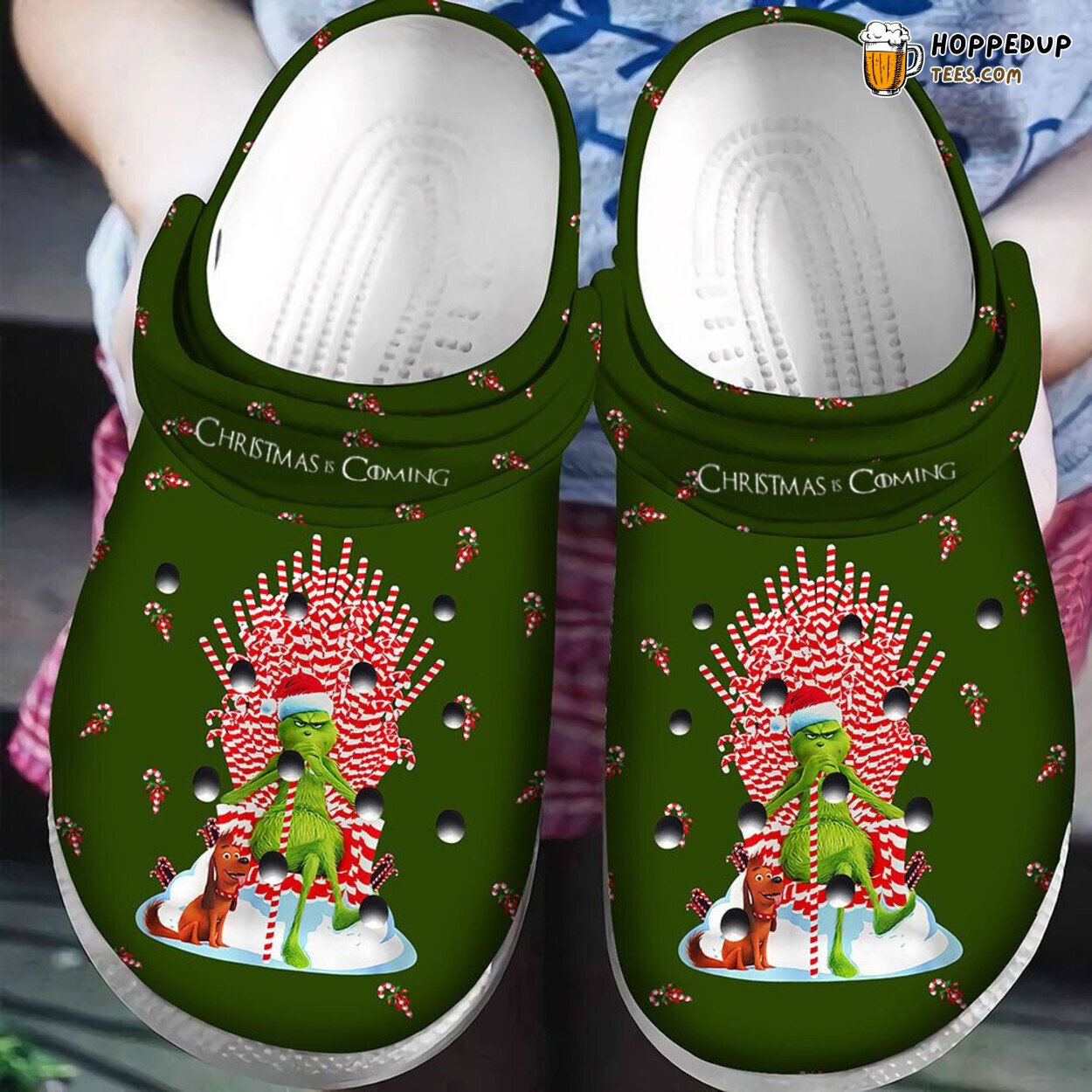 Christmas Grinch Themed Comfortable Classic Clog Shoes