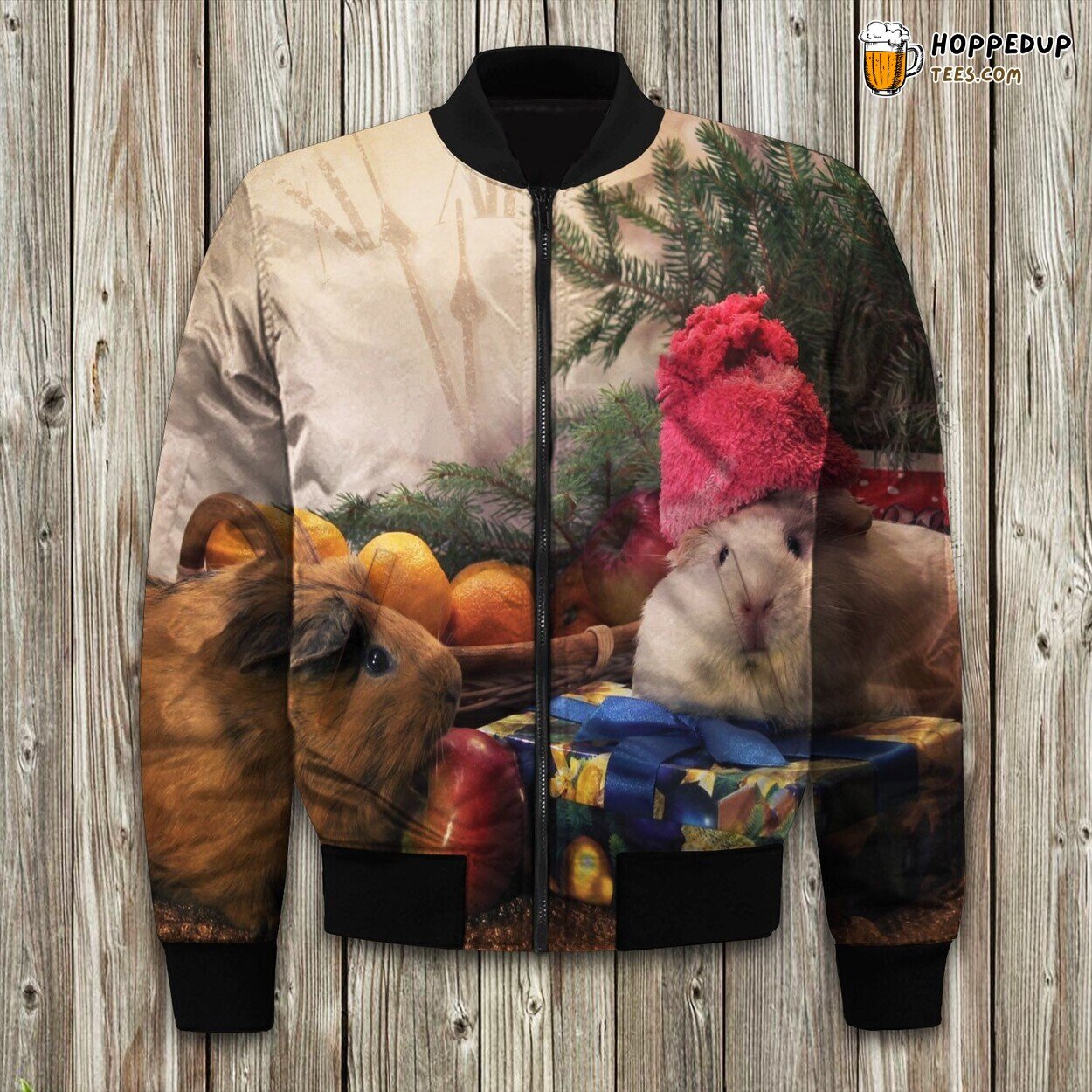 Christmas Hamster Bomber Jacket