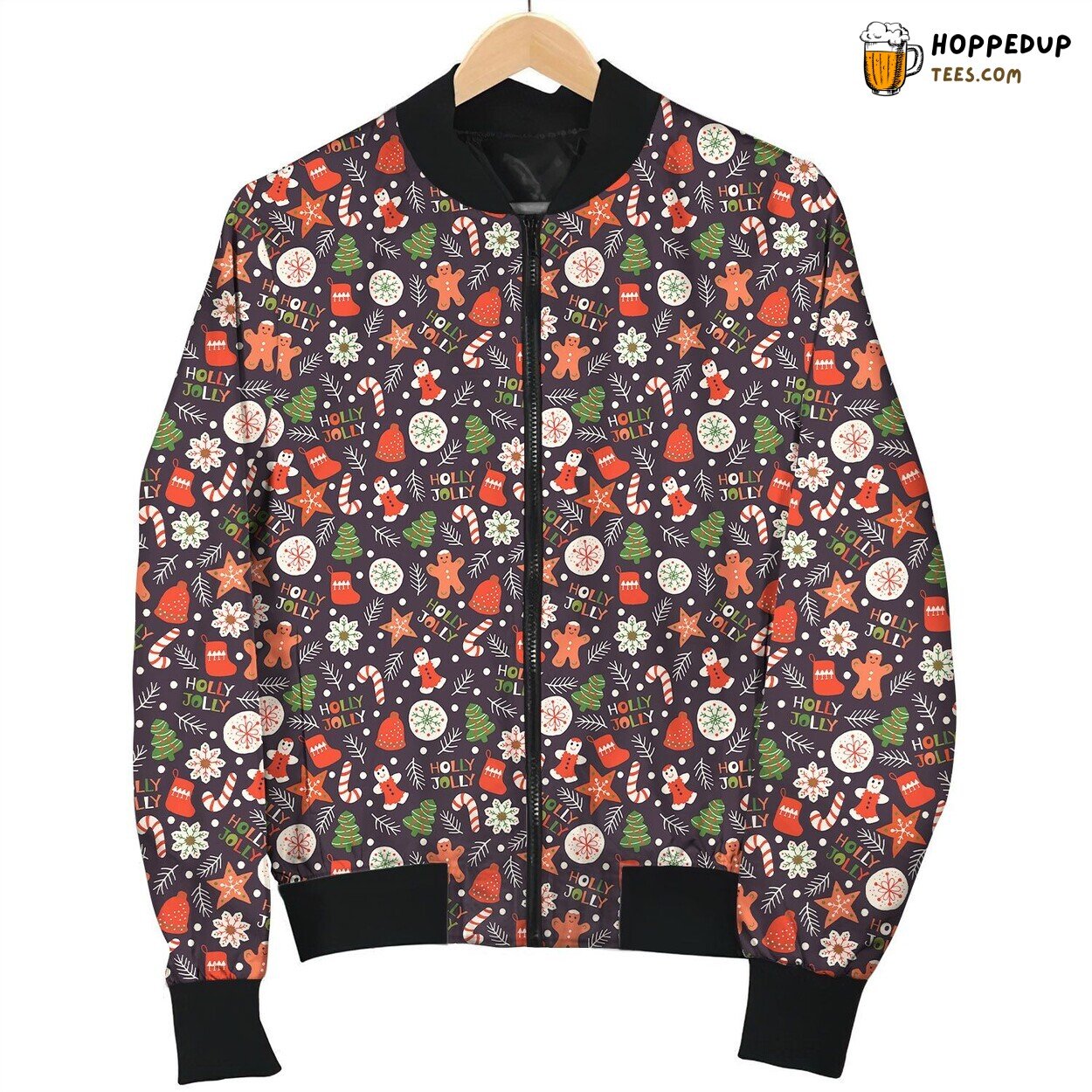 Christmas Holly Jolly Bomber Jacket