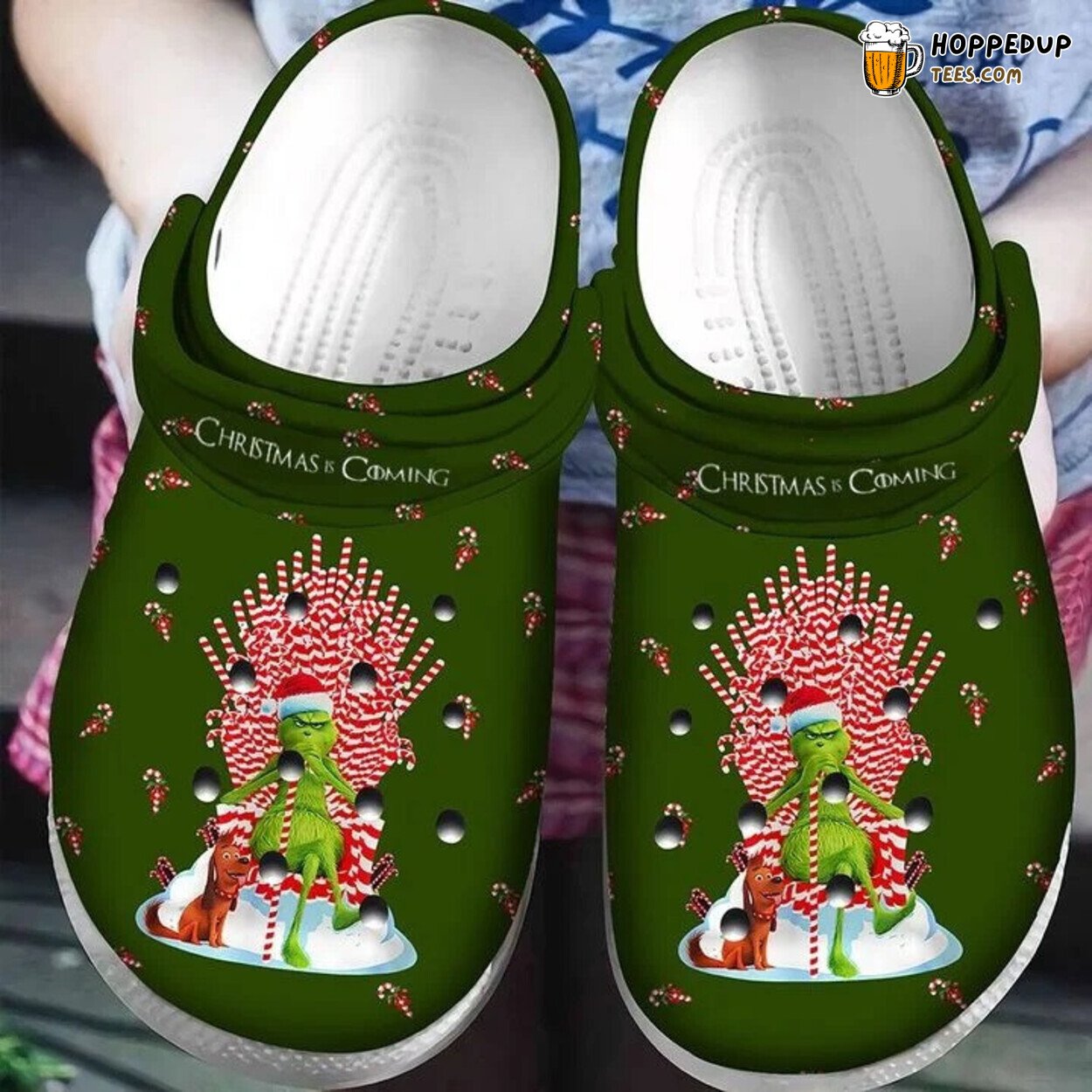 Christmas Is Coming Grinch Theme Comfortable Unique Design Clogs