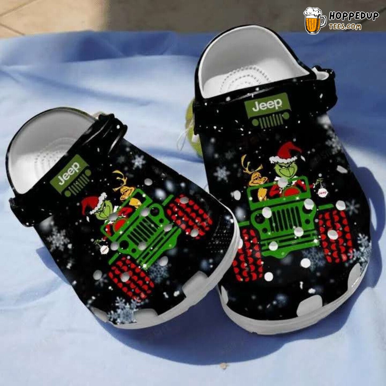 Christmas Jeep Lover Themed Comfort Style Clog Shoes Unique
