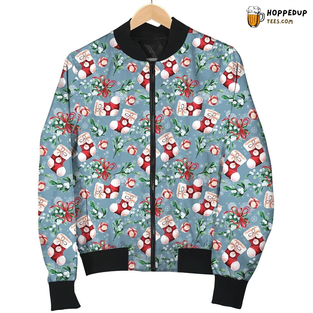 Christmas Red Socks Bomber Jacket