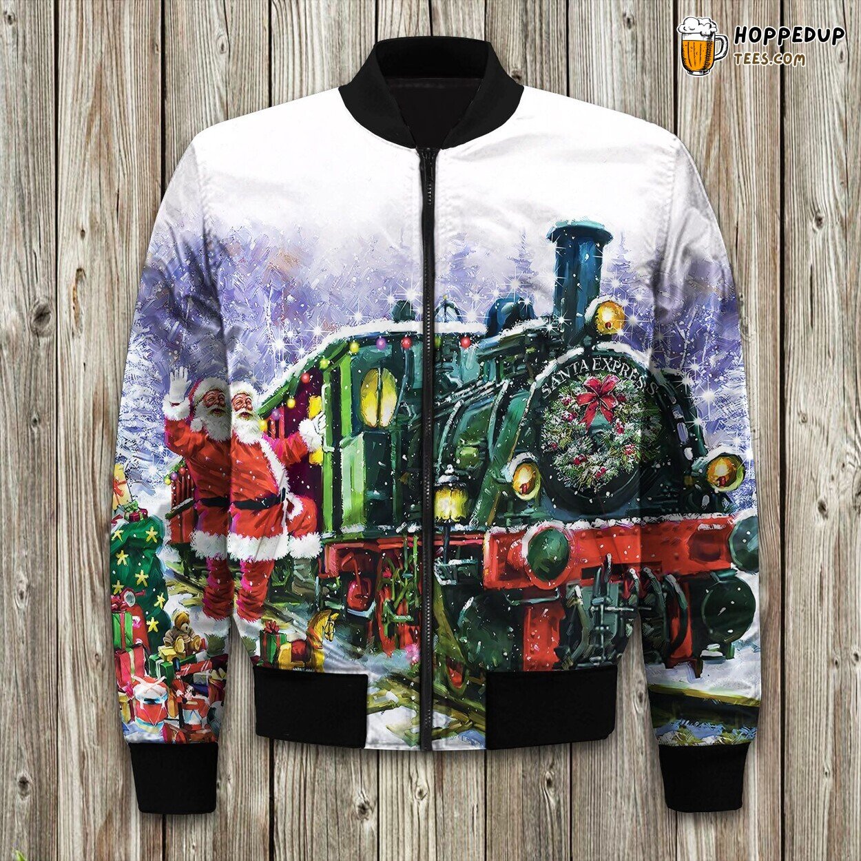 Christmas Santa Claus Winter Bomber Jacket Tailored Edition Unique Fit